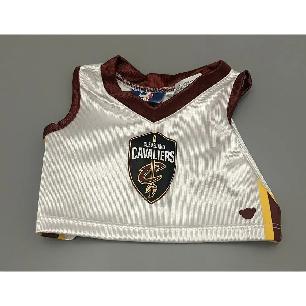 Build A Bear NBA Cleveland Cavaliers White Jersey and 2 Shorts and Shoes